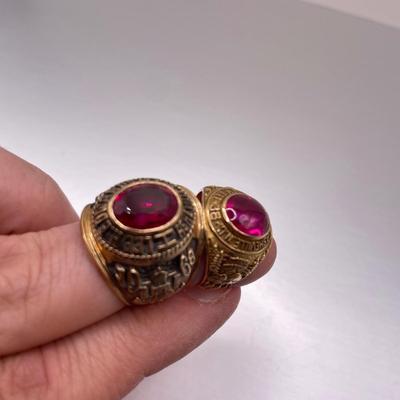 Two Asheville 10k Lee H Edwards HS Class Rings (ST-SS)