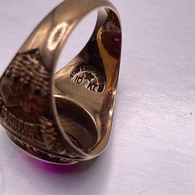 Two Asheville 10k Lee H Edwards HS Class Rings (ST-SS)
