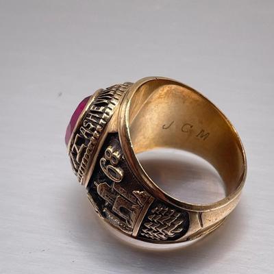 Two Asheville 10k Lee H Edwards HS Class Rings (ST-SS)