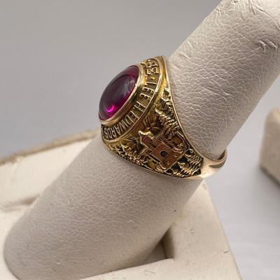 Two Asheville 10k Lee H Edwards HS Class Rings (ST-SS)