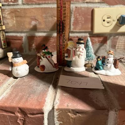 Christmas village snowmen