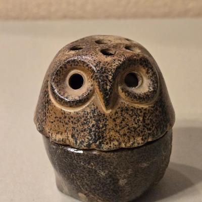 Mid Century Ceramic Owl Toothpick Holder