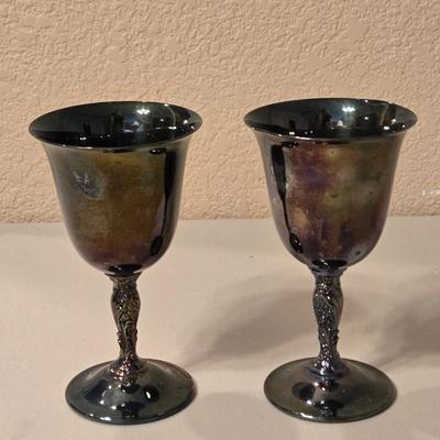 (2) Silverplate Goblets