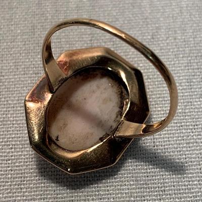 10K Cameo Ring with Rose Pins & Scarf Clip (ST-HS)