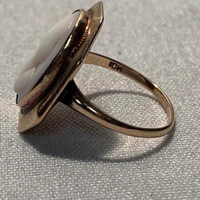 10K Cameo Ring with Rose Pins & Scarf Clip (ST-HS)