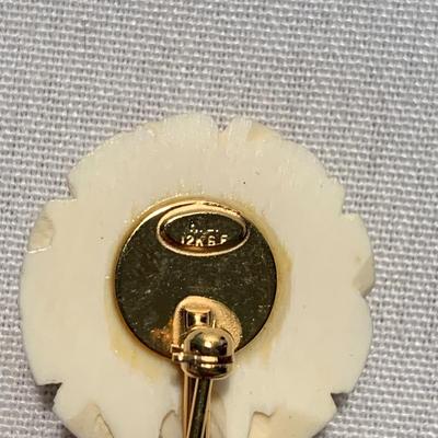 10K Cameo Ring with Rose Pins & Scarf Clip (ST-HS)