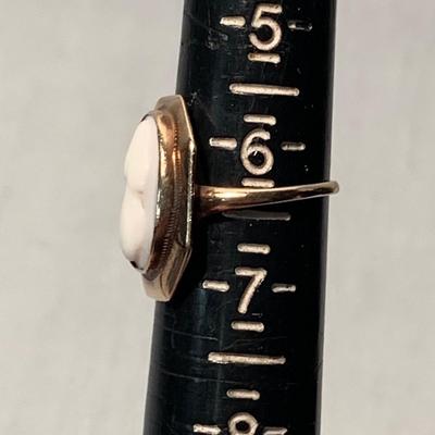 10K Cameo Ring with Rose Pins & Scarf Clip (ST-HS)
