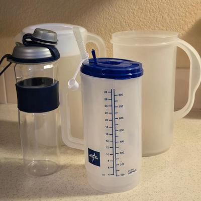 Plastic Pitchers and Water Bottle/Cup