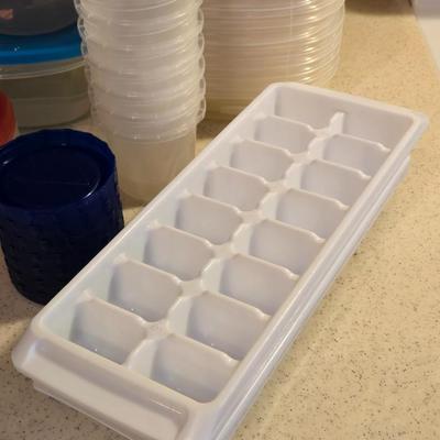 Ice Trays and Storage Containers Lot