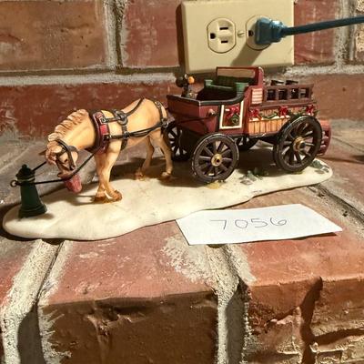 Christmas village horse drawn carriage