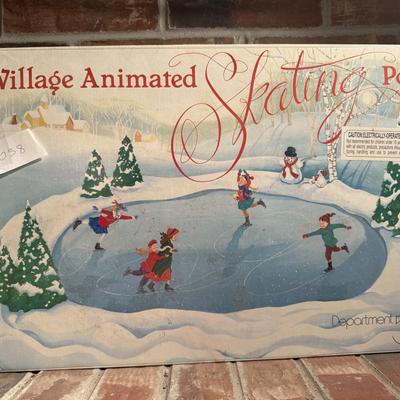 Christmas village skating rink