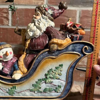 Metal Santa & sled