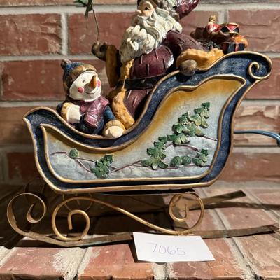 Metal Santa & sled