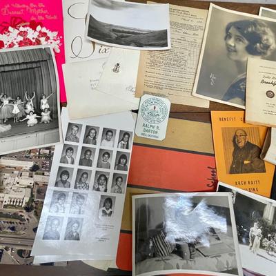 Ephemira Keepsake Lot - Misc photos, brochures, Greeting cards, etc