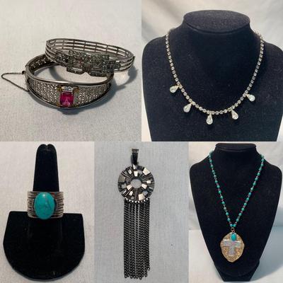 Variety of Costume Jewelry with Necklaces, Rings, Bracelets, & More (ST-HS)