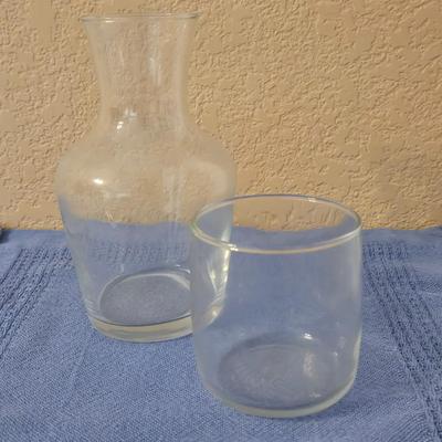 Bedside Glass Pitcher and Cup Set