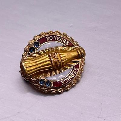 15-20-25 Years Coca-Cola 10K Pins w/ Diamonds (ST-SS)