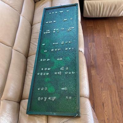 Green Textured Glass Framed Art (LR- BB)