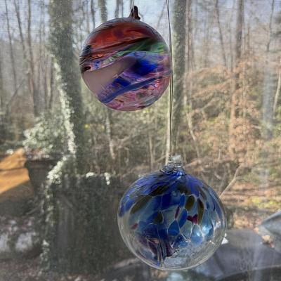 Two Hand Blown Glass Ornaments (HC1-MK)