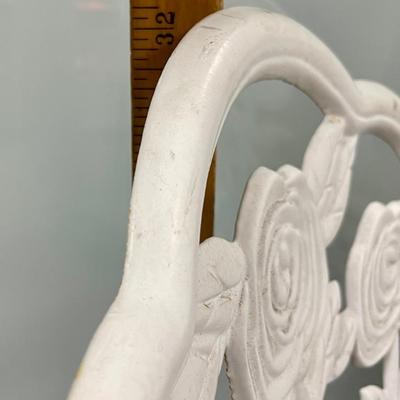 Painted Cast Aluminum Table and Chair