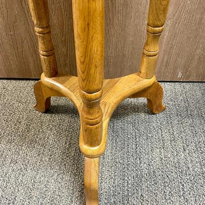 Round Wood End Table