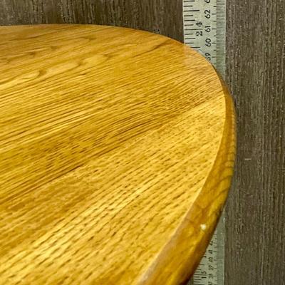 Round Wood End Table