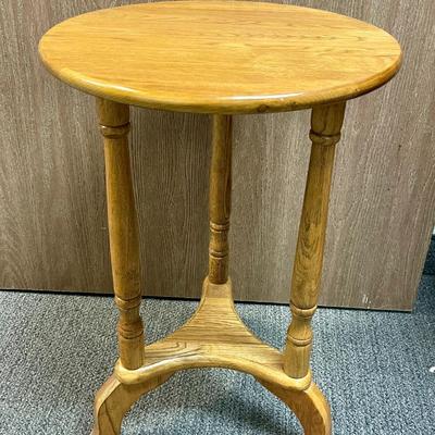 Round Wood End Table
