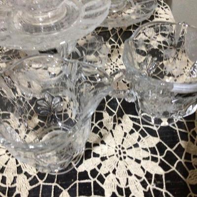 Clear Chintz Dishes Lot
