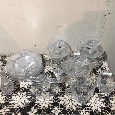 Clear Chintz Dishes Lot