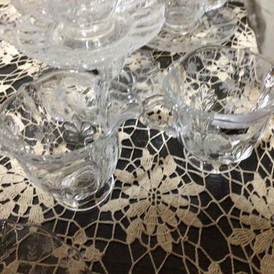 Clear Chintz Dishes Lot