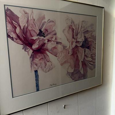 Two Floral Framed Prints (P-MK)