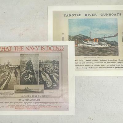 Sale Photo Thumbnail #254: reproductions of recruiting posters from the 1920's. Both in great condition, size is 16" x 20".