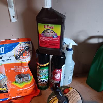 YARD AND GARDEN CHEMICALS, ELECTRICAL TIMER AND DRAIN AUGER