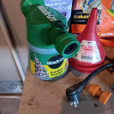 YARD AND GARDEN CHEMICALS, ELECTRICAL TIMER AND DRAIN AUGER