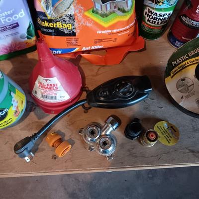 YARD AND GARDEN CHEMICALS, ELECTRICAL TIMER AND DRAIN AUGER