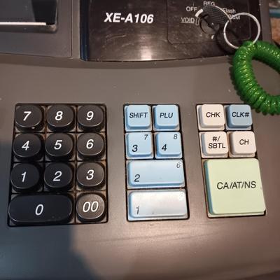 SHARP ELECTRIC CASH REGISTER WITH TAPE
