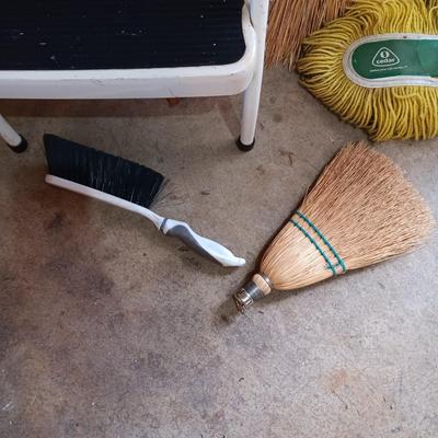 FOLDING STEP STOOL, BOX FAN AND FLOOR CARE