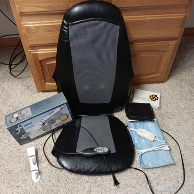 SEAT MASSAGER, HEATING PAD & HANDHELD DEEP HEAT MASSAGER