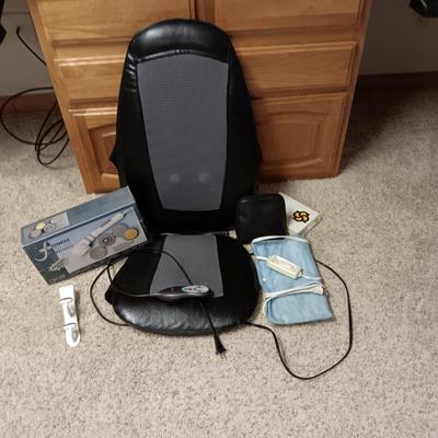 SEAT MASSAGER, HEATING PAD & HANDHELD DEEP HEAT MASSAGER