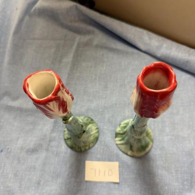Floral candlesticks