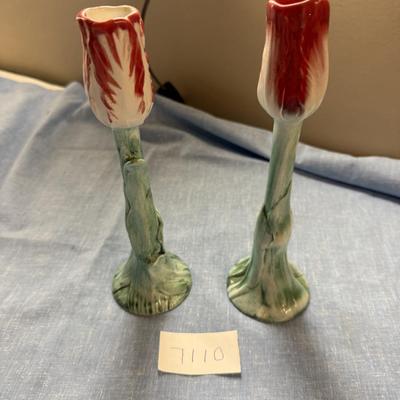 Floral candlesticks
