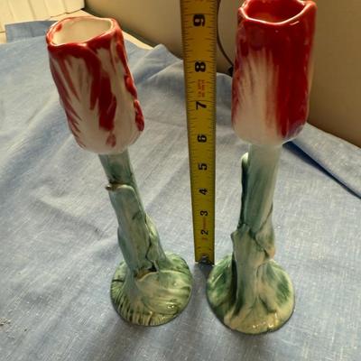 Floral candlesticks