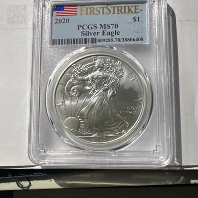 2020 Silver Eagle MS70 First Stike