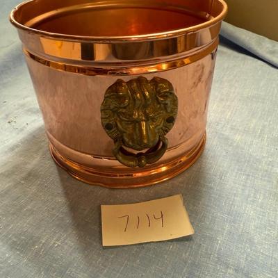 Copper with lion bucket