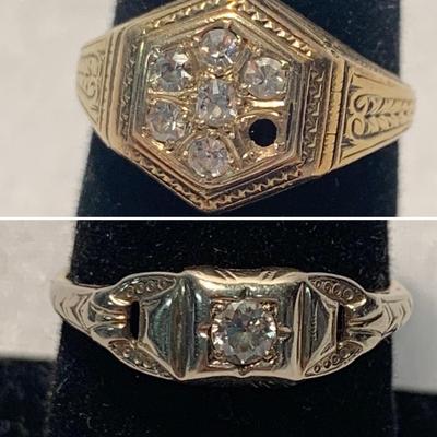 Two 14K Diamond Rings (ST-HS)