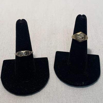 Two 14K Diamond Rings (ST-HS)