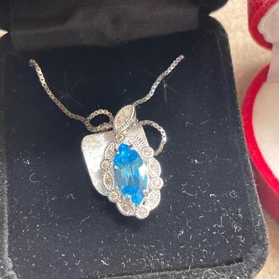 Blue jewelry and gem stones