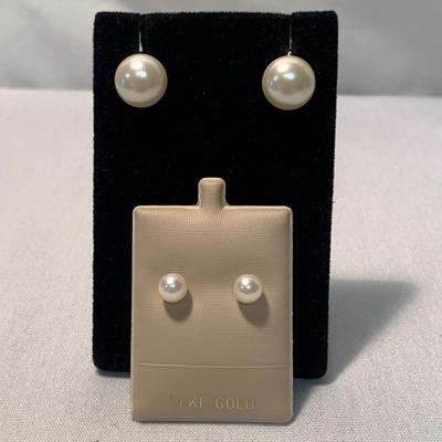 Mother of Pearl & Pearlescent Beaded Jewelry w/ 14K Pearl Studs (ST-HS)