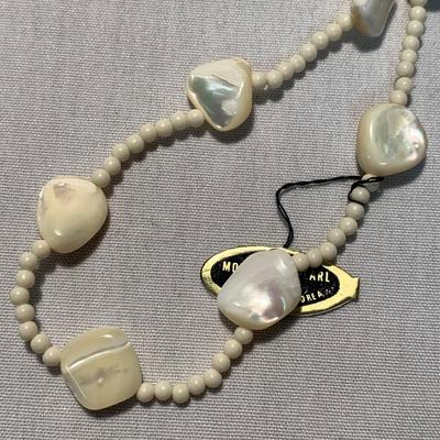 Mother of Pearl & Pearlescent Beaded Jewelry w/ 14K Pearl Studs (ST-HS)