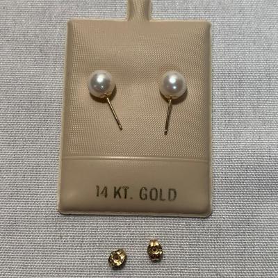 Mother of Pearl & Pearlescent Beaded Jewelry w/ 14K Pearl Studs (ST-HS)